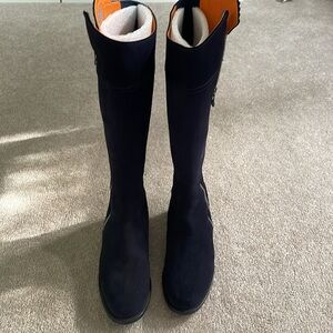 Navy suede boots - Regina - Fairfax & Favor brand